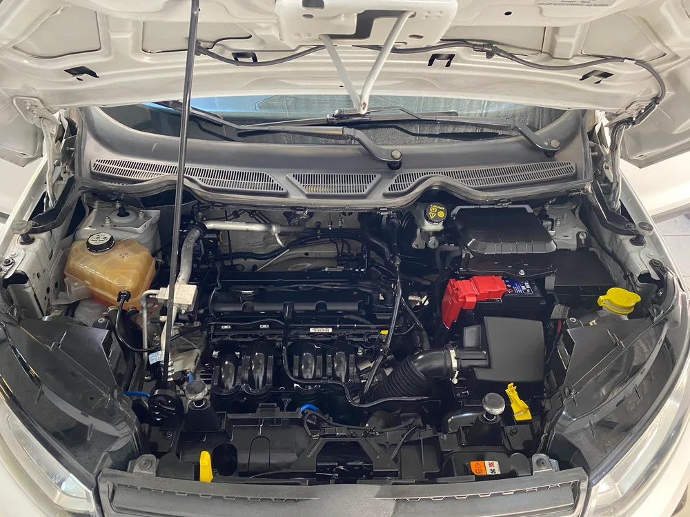 Motor de Chevrolet Blazer restaurado y protegido con terminación mate después del detallado